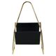 Porte-revues Carl Auböck II Midcentury, laiton et cuir noir, vintage, Autriche