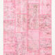 Tapis patchwork vintage soft pink 4x7 225x123cm