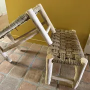 Petit banc marocain en bois 