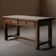 Antique work table/console in solid oak, Auvergne, circa 1900