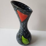 60s designer ceramic vase signed Vallauris Height 28.5cm