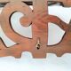 Old wooden corner mural shelf early 20th century