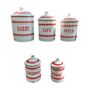 ensemble de 5 pots à