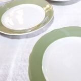 5 semi-deep scalloped plates