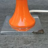 Vintage bedside lamp design orange 1960