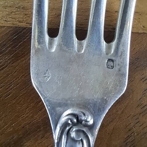 Set of 6 solid silver forks, 1st grade, Master Goldsmith Prudent Quit
