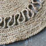 Round jute carpet