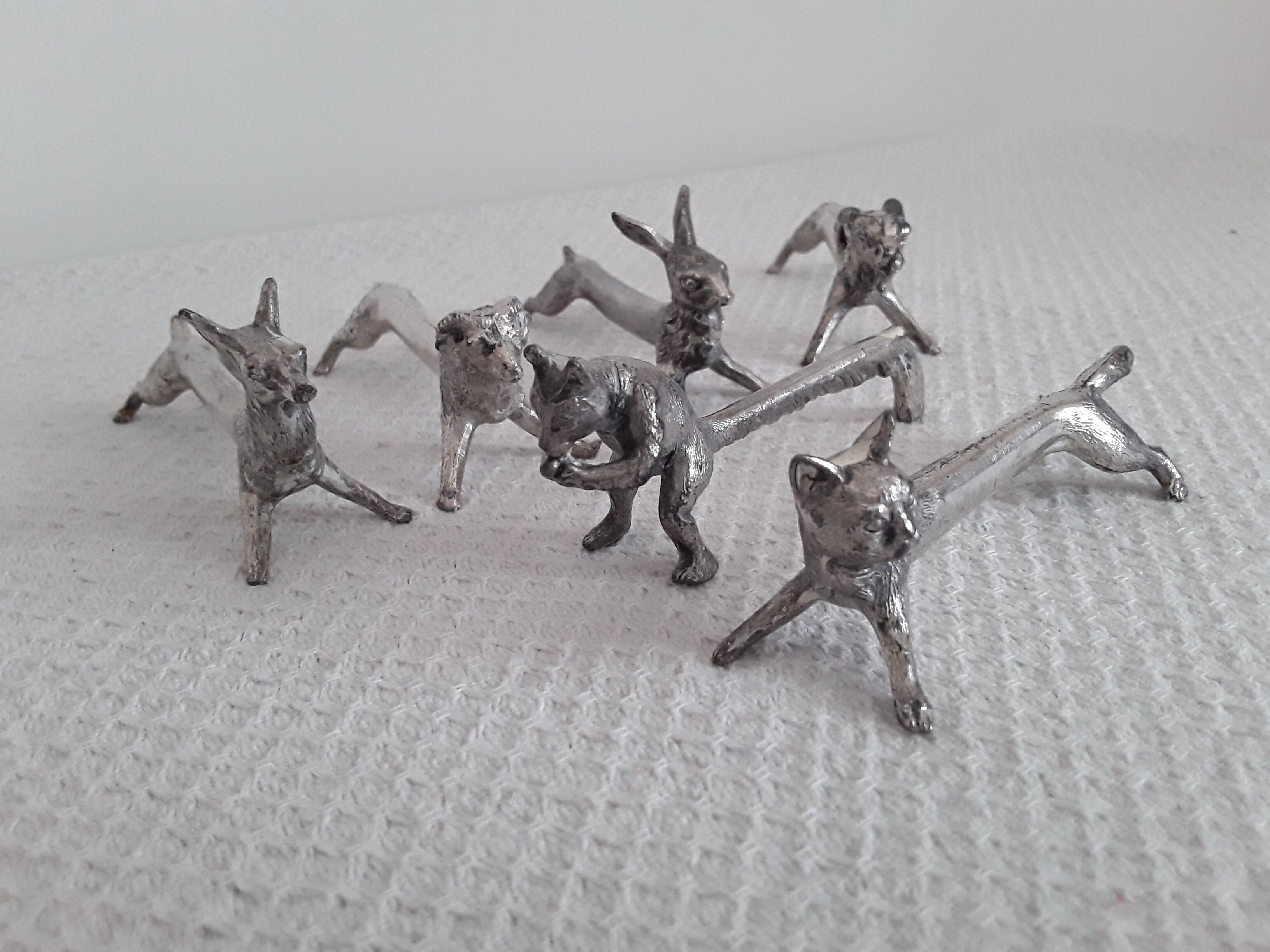 Vintage animal knife holders