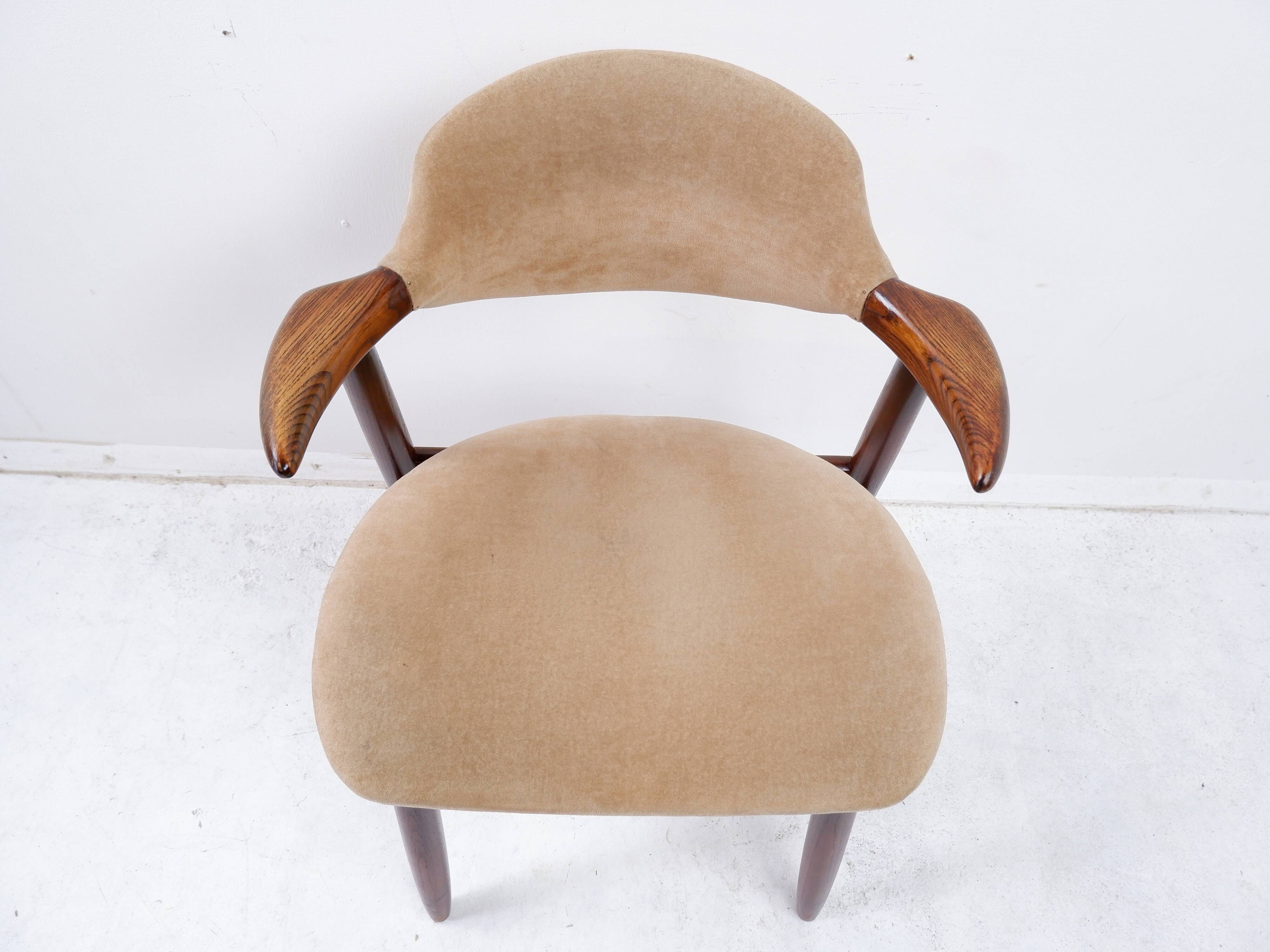 Vintage cow horn chair by Tijsseling, 1960s