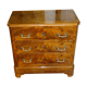 19th century chest of drawers in mahogany veneer, three drawers, 81x80x43 cm