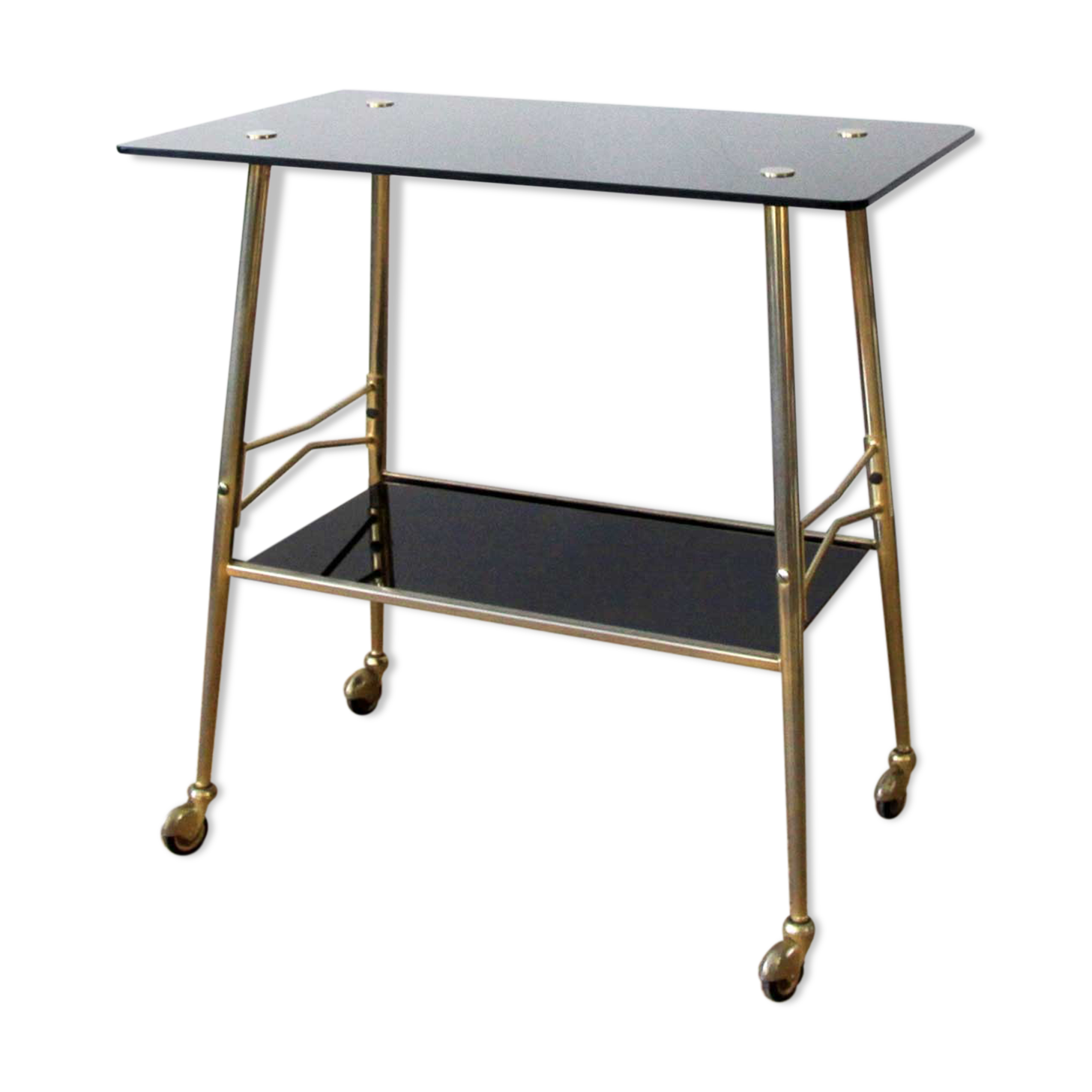 Vintage black and gold service