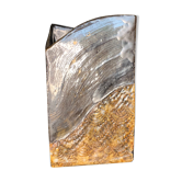 Vase céramique carré marron vintage