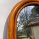 Vintage ethnic rattan mirror
