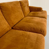 Three-seater alcantara canapé design by Tobia Scarpa for BB ITALIA vintage.