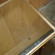 Italian vintage console with a glass mirror top.