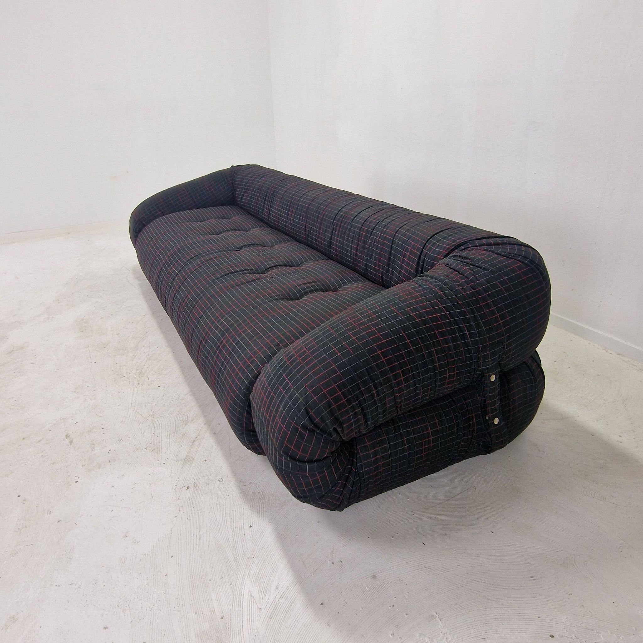 Anfibio 3-Seater Sofa Bed by Alessandro Becchi for Giovannetti, 1970's