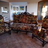 Living room sofa, 2 Renaissance style armchairs