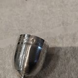 950 silver guilloche egg cup in the Louis XVI style, made by Paillard Freres silversmiths