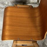 Scandinavian chairs (set of 8) in thermoformed beech 1960'S