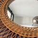 Miroir rotin vintage - 50cm