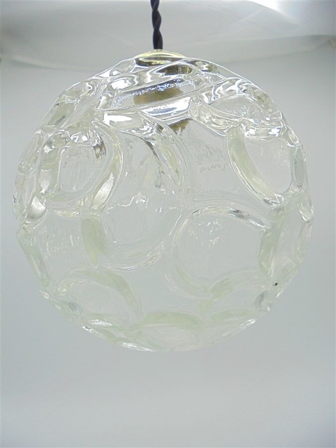 Glass ball pendant light