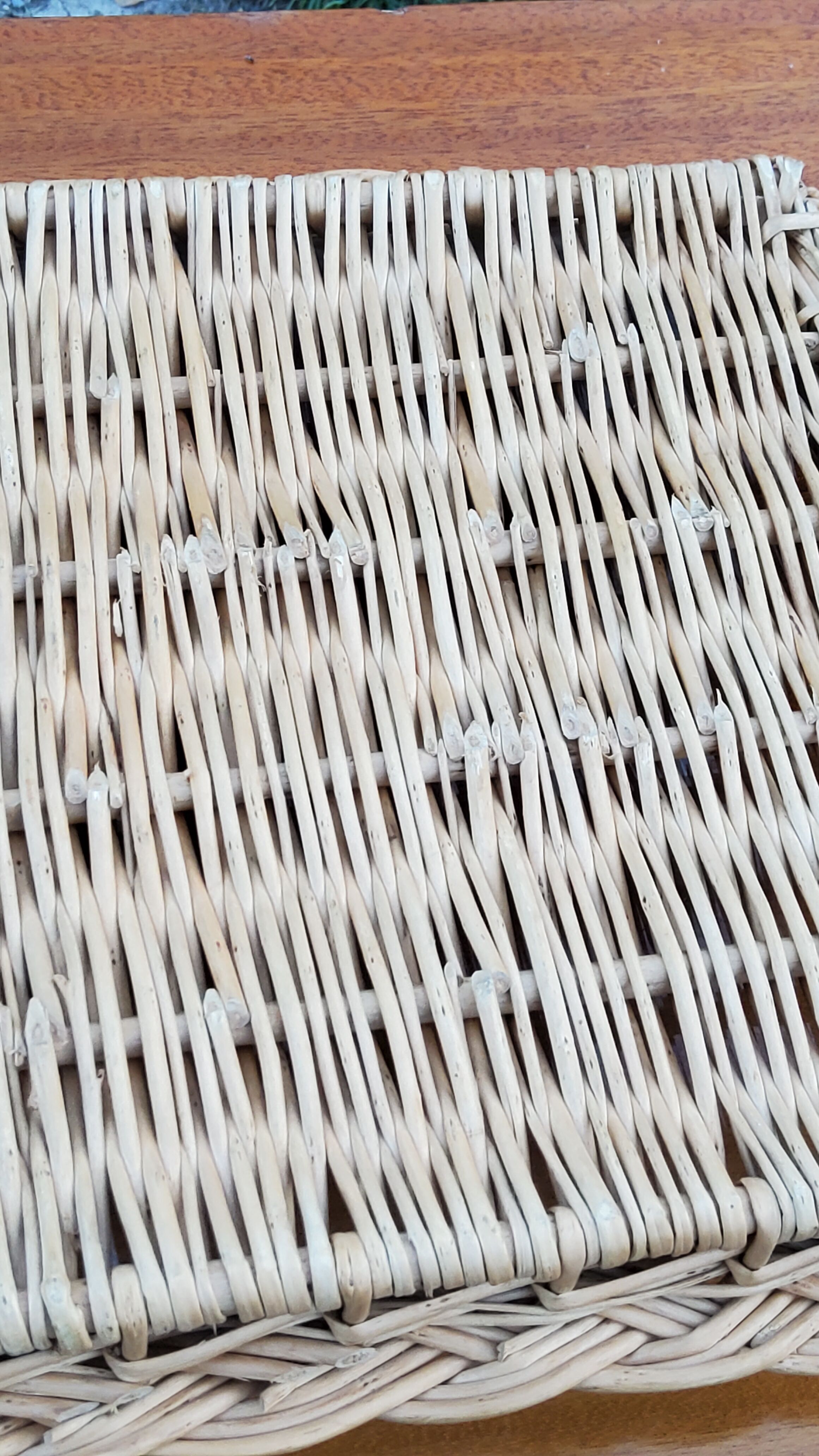 Glass and rattan top from the 70s