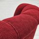 Années 1960, fauteuil relax danois, état d'origine, coton/laine rouge, bois de chêne.