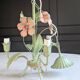 Ancien lustre fleuri italien