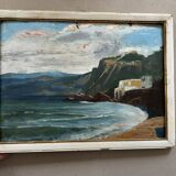 Oil on cardboard signed, dated 1904.