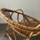 Children's armchair rattan shell from the 70s