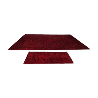 Large & Small Wool Rug from Bayer Leverkusen M&d, 1970s, Set of 2