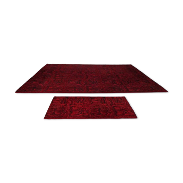 Large & Small Wool Rug from Bayer Leverkusen M&d, 1970s, Set of 2
