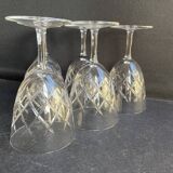 6 water glasses - cut crystal – cristalleries royales de champagne
