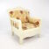 Wooden armchair with flowers, 1980