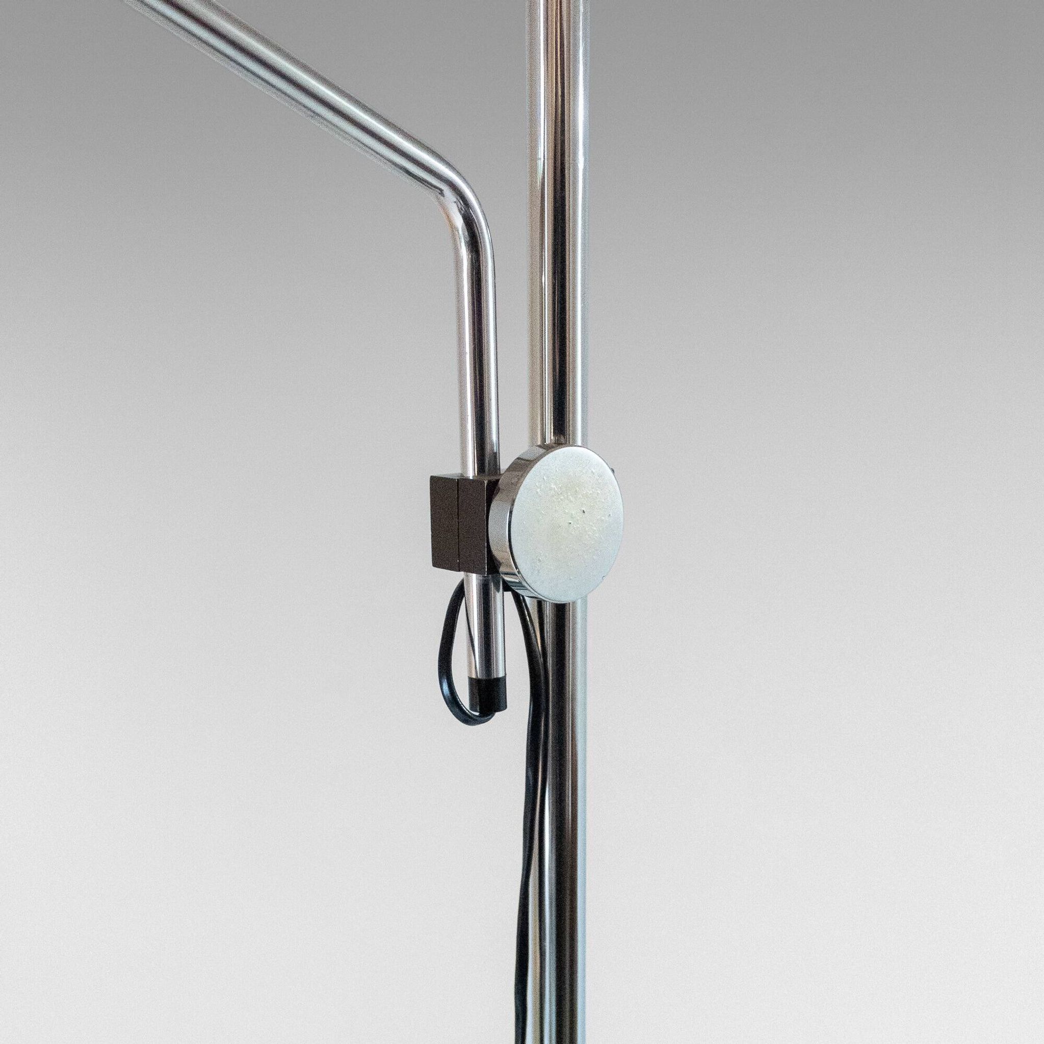Vintage Floor Lamp, Chromed and Metal Structure, Italy 1960s