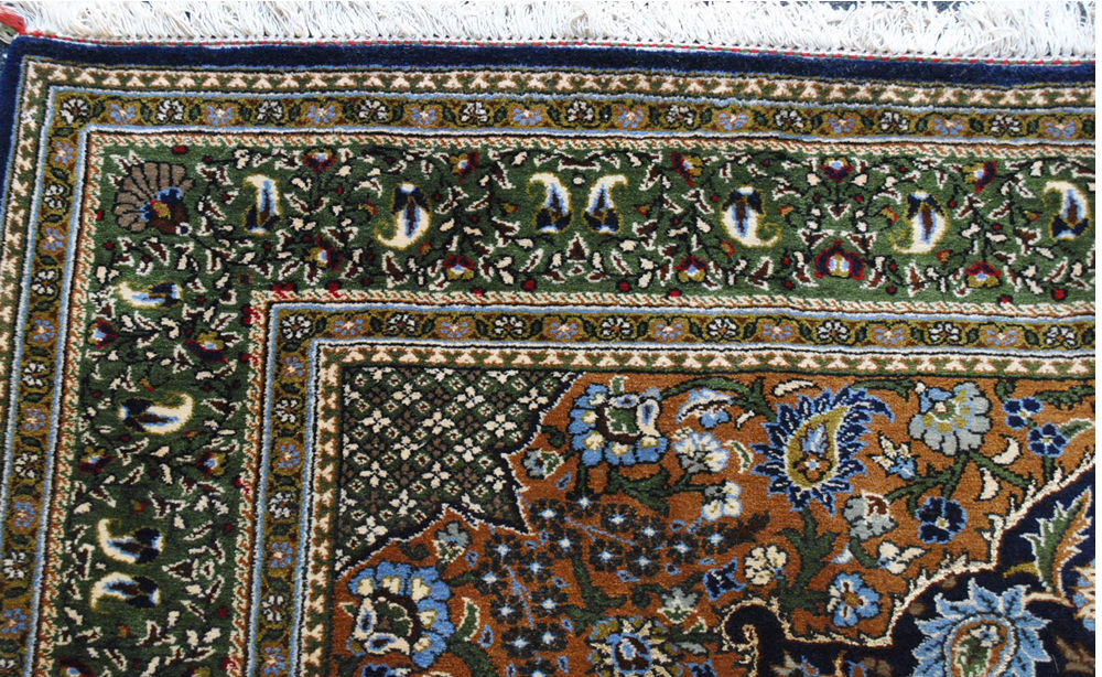 Authentic Persian carpet kork Ghom 205cm x 140cm