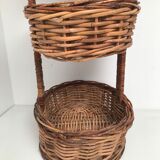 Panier à 3 étages sur pieds vintage