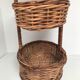 Panier à 3 étages sur pieds vintage