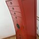 Red high cabinet Aldaba Madrid – 9 drawers and cupboard