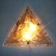 Large triangular glass wall & ceiling lamp, 1960’s