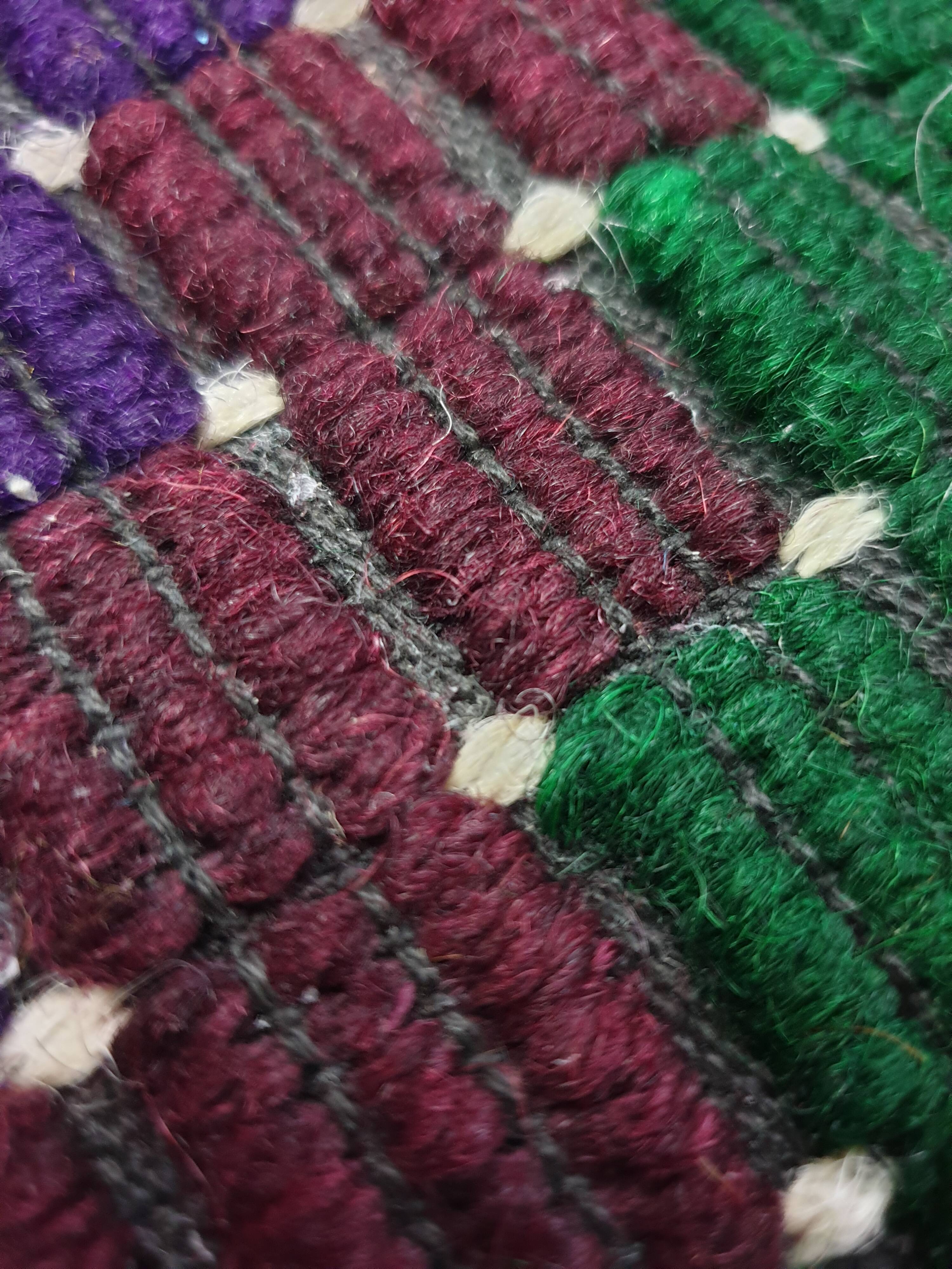 Handwoven vintage Romanian carpet 234x138cm