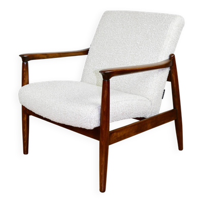 Fauteuil GFM-64, conçu par Edmund Homa dans les années 70, blanc ivoire - 2 pièces disponibles.