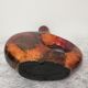 Enamelled and lacquered metal vase height 33cm