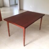 Scandinavian breakfast table in solid teak 1960 with 2 sliding extensions