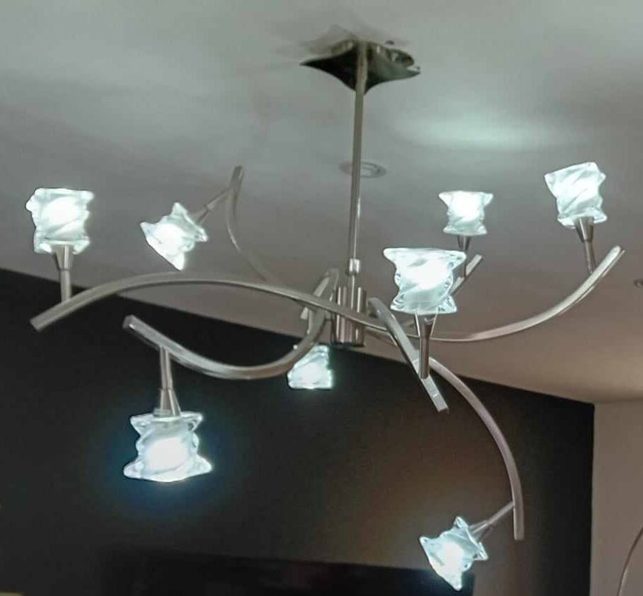 Lustre 8 bras Salomon, années 1980
