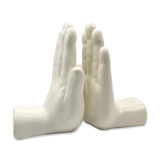 White ceramic bookends, 1980