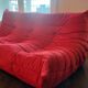 100% original - Banquette Togo 3 places Ligne Roset – Alcantara rouge (Goya