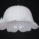 Large vintage flower-shaped chandelier in pink Murano glass, Italy 1980s.