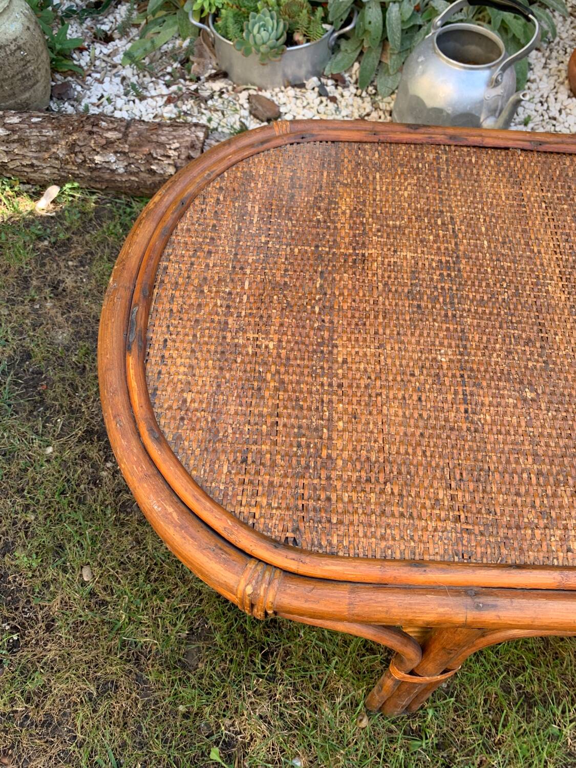 Rattan coffee table