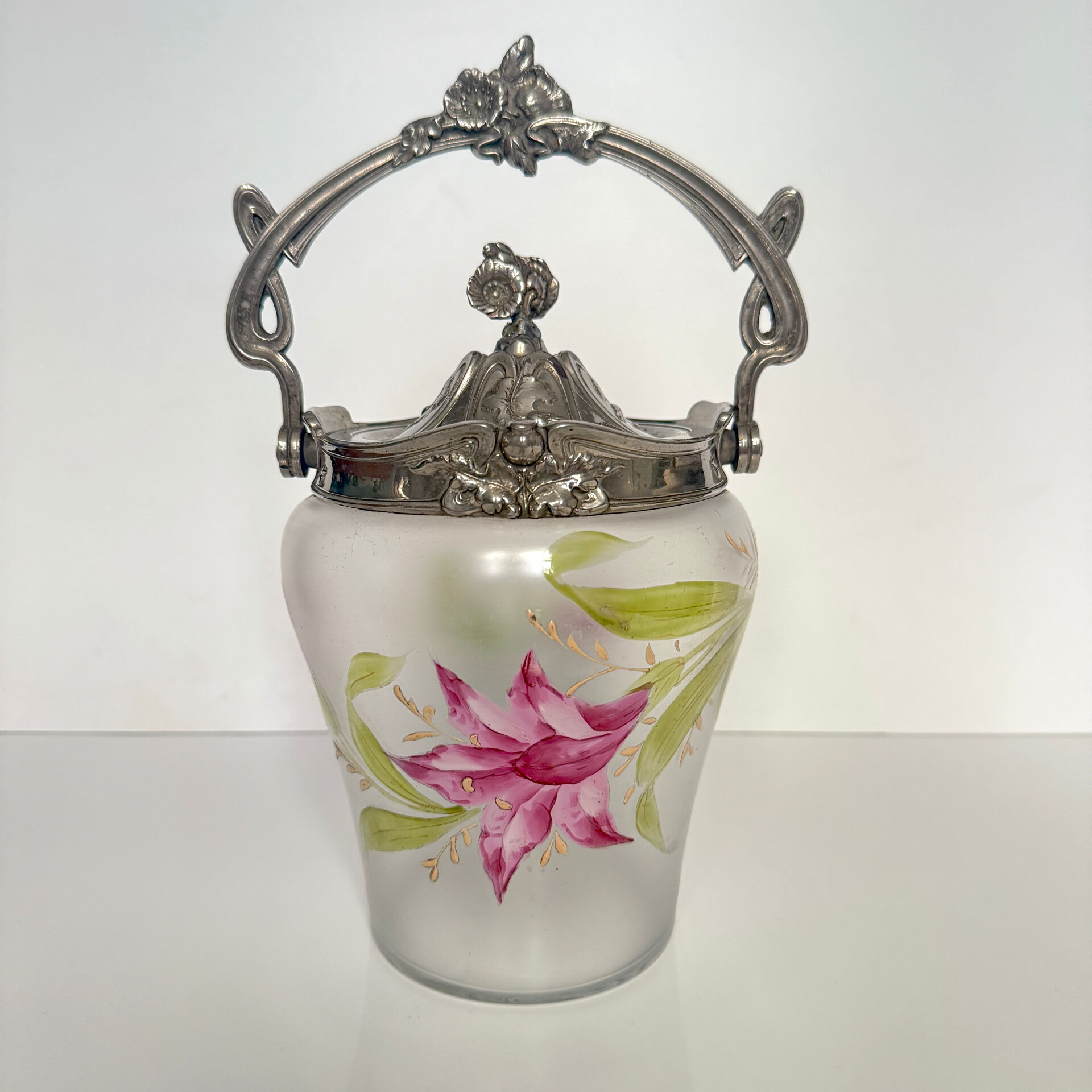 Art Nouveau biscuit jar